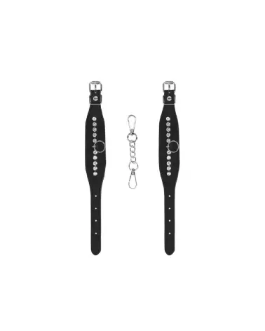 Menottes Diamond Studded Wrist Cuffs de Ouch! by Shots, accessoire de luxe pour jeux érotiques-5