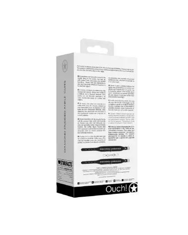 Menottes chevilles Diamond Studded de Ouch! by Shots avec incrustations de diamants-3