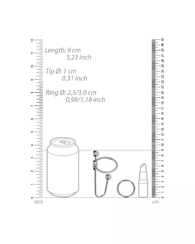 Image du Plug Pénien en Acier Inoxydable Ouch! by Shots - Tige à Urètre avec Bille-4