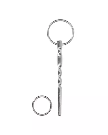 Ribbed Hollow Penis Plug de Ouch! by Shots, tige urétrale cannelée de 7,5 mm pour stimulation avancée-1