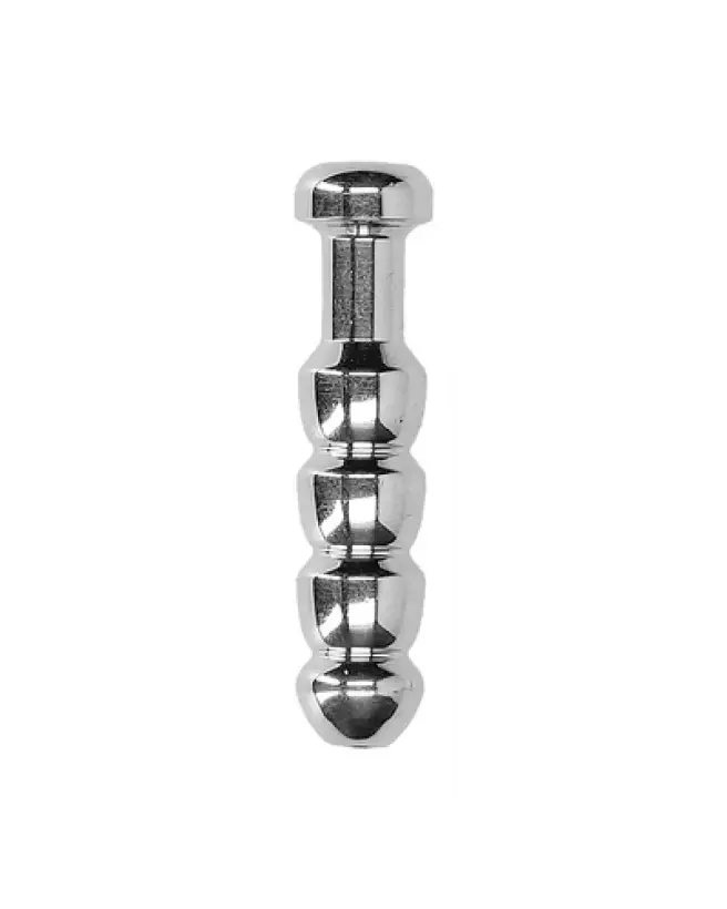 Image du Ribbed Hollow Penis Plug par Ouch! by Shots, tige à urètre en acier inoxydable-1