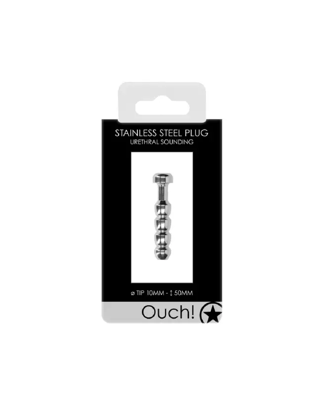 Image du Ribbed Hollow Penis Plug de Ouch! by Shots pour stimulation urétrale-2