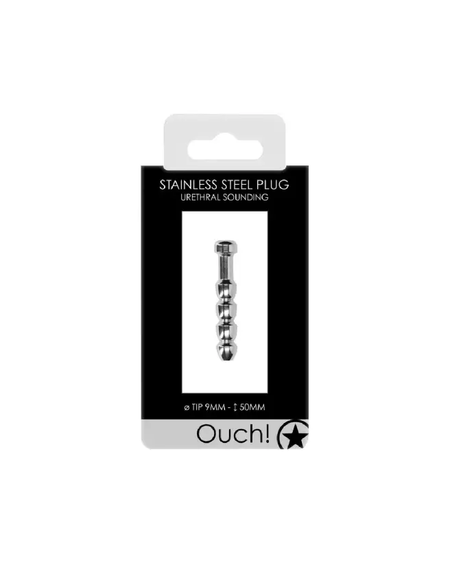 Plug pénien côtelé creux Ouch! by Shots pour stimulation urétrale-2