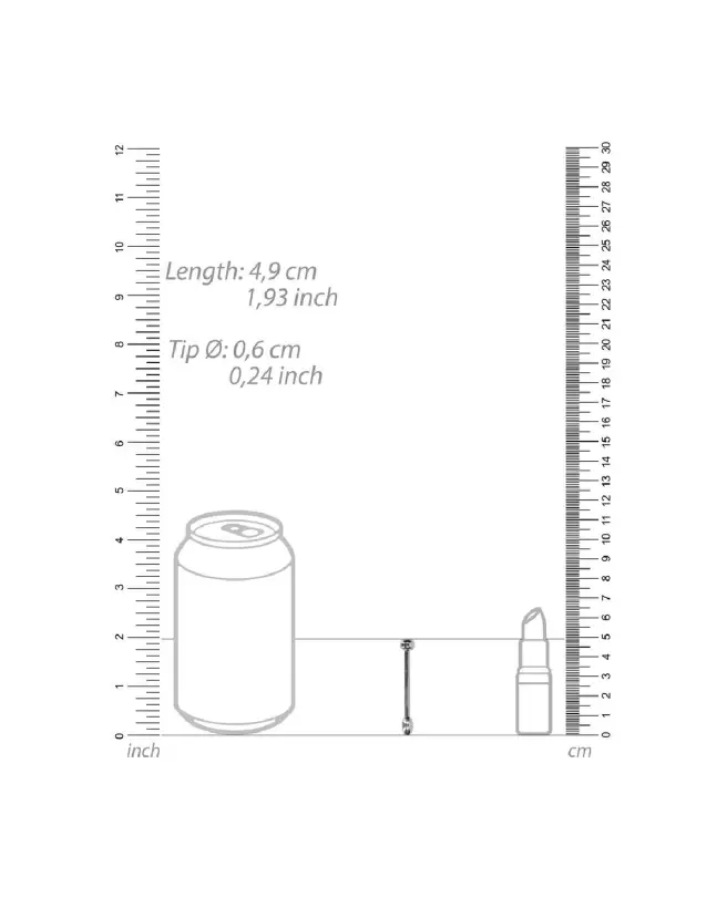 Plug pénien métal 6 mm Ouch! by Shots pour stimulation urétrale-3