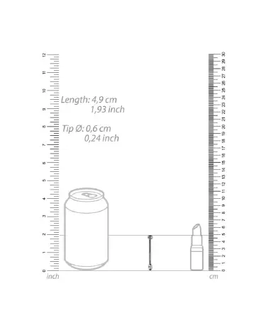 Plug pénien métal 6 mm Ouch! by Shots pour stimulation urétrale-3
