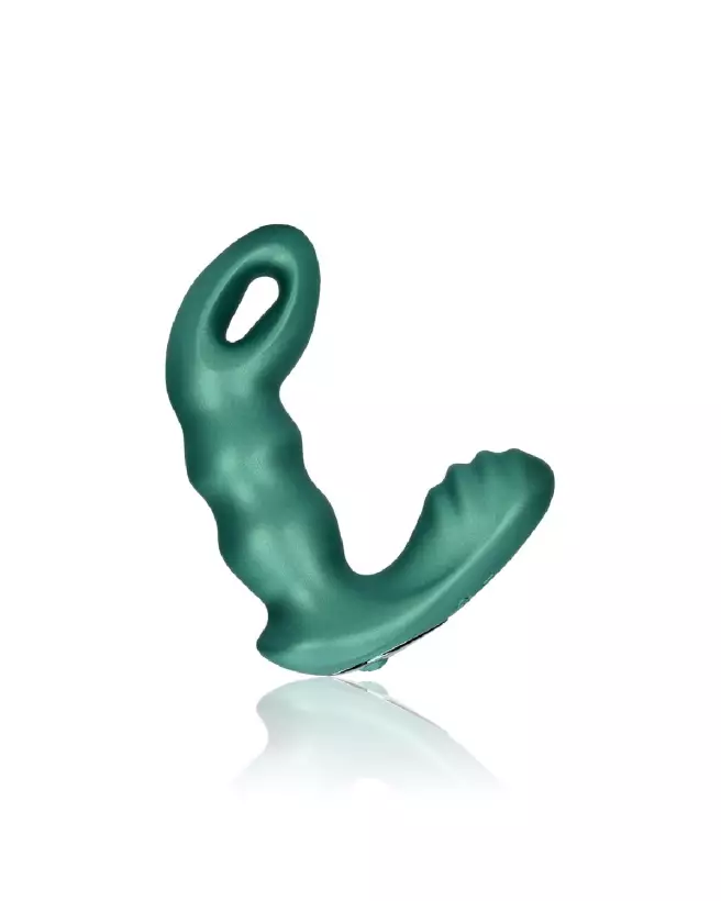 Stimulateur de prostate vibrant vert métallique Ouch! by Shots avec télécommande-6