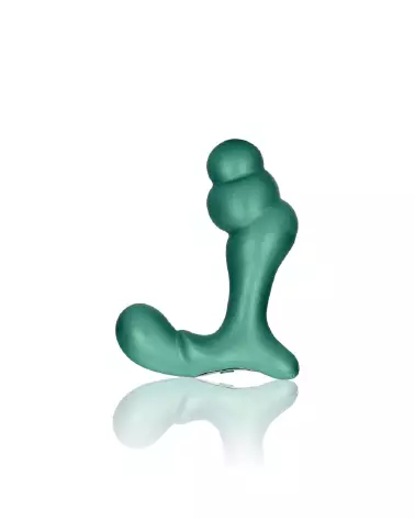 Image Masseur Prostatique Vibrant Ouch! Vert Métallique avec Télécommande-5