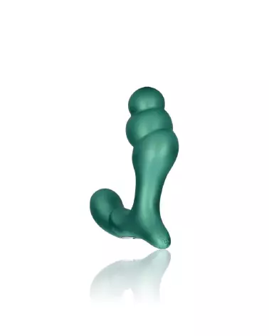 Image Masseur Prostatique Vibrant Ouch! Vert Métallique avec Télécommande-6