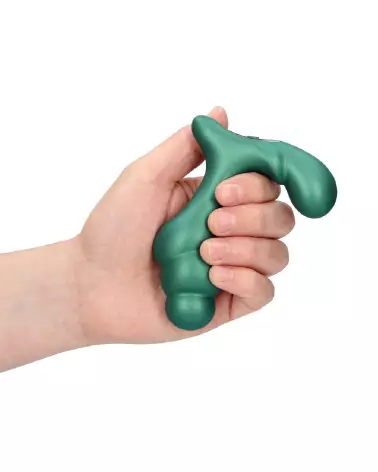 Image Masseur Prostatique Vibrant Ouch! Vert Métallique avec Télécommande-7