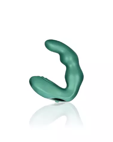 Image du Massager Prostatique Vibrant Bent de Ouch! by Shots en Vert Métallique-5