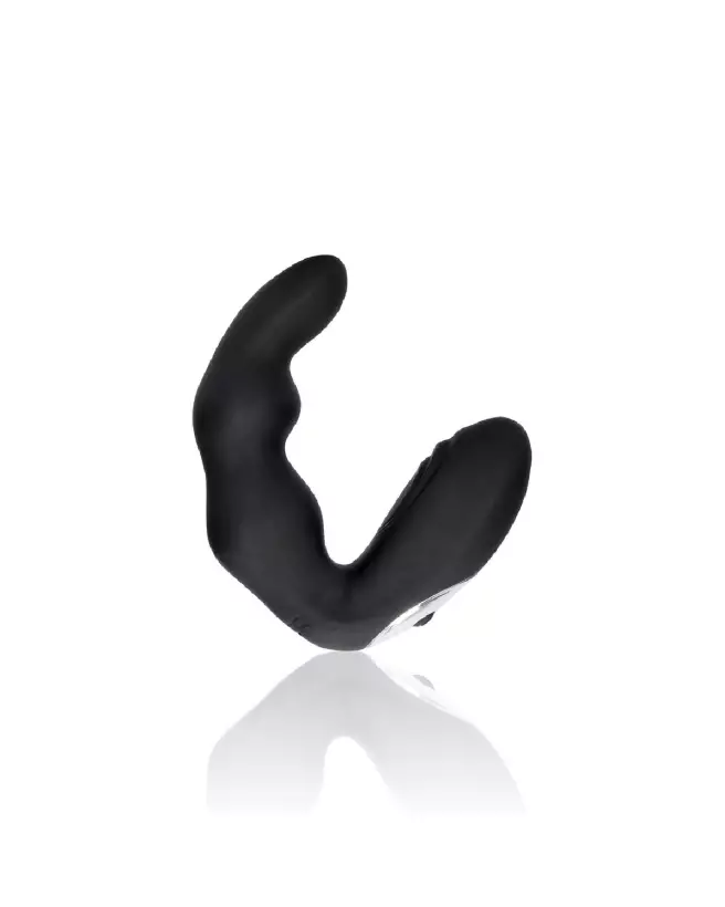 Bent Vibrating Prostate Massager Black with Remote Control by Ouch! - Stimulateur de prostate de luxe-5