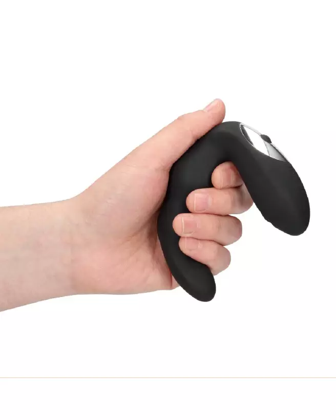 Bent Vibrating Prostate Massager Black with Remote Control by Ouch! - Stimulateur de prostate de luxe-7