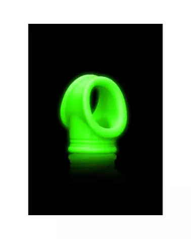Cockring Ball Strap Glow in the Dark par Ouch! Shots pour endurance et plaisir-1