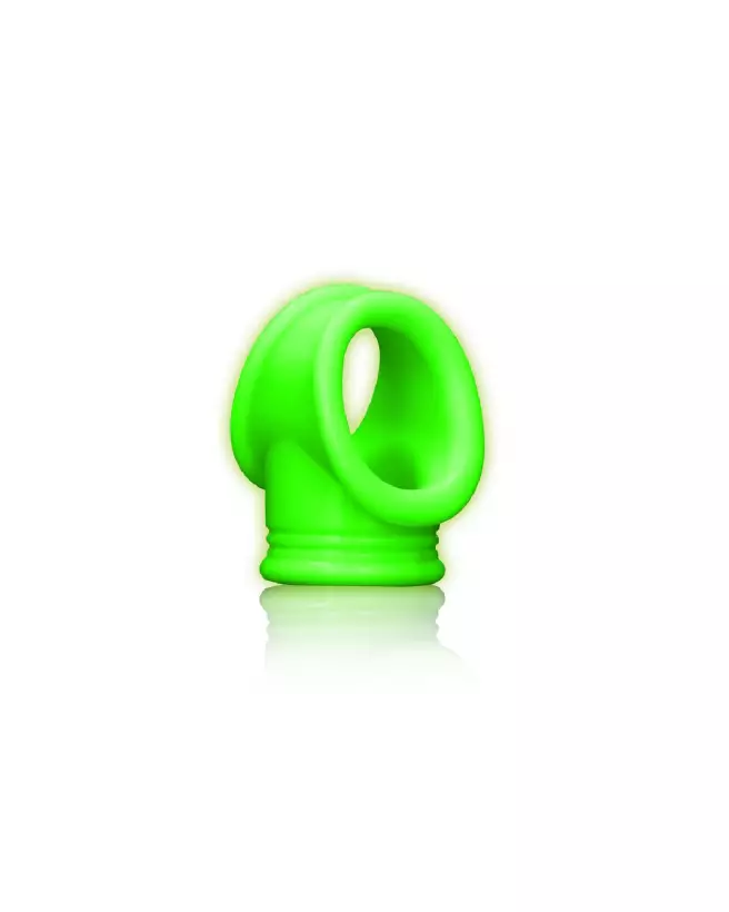 Cockring Ball Strap Glow in the Dark par Ouch! Shots pour endurance et plaisir-4