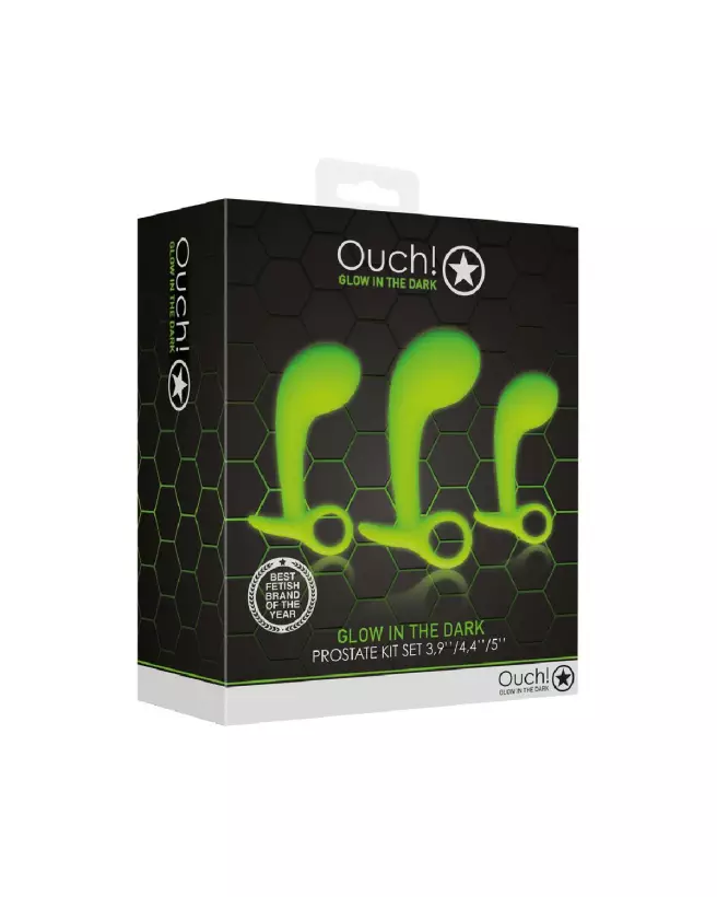 Kit Prostate Ouch! Glow in the Dark - Stimulateur prostatique ergonomique-2