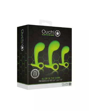 Kit Prostate Ouch! Glow in the Dark - Stimulateur prostatique ergonomique-2