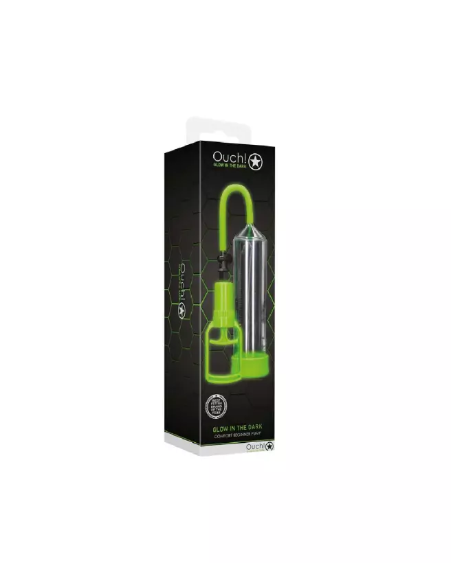 Image de la pompe à pénis Comfort Beginner Glow in the Dark de Ouch! Shots-2