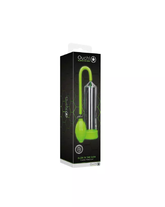 Pompe à pénis luminescente Classic de Ouch! by Shots pour performance-2