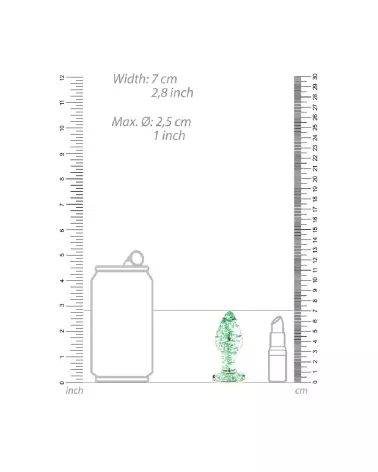 Image Plug Anal Lumineux Ouch! Shots en Verre, Taille Petite-5