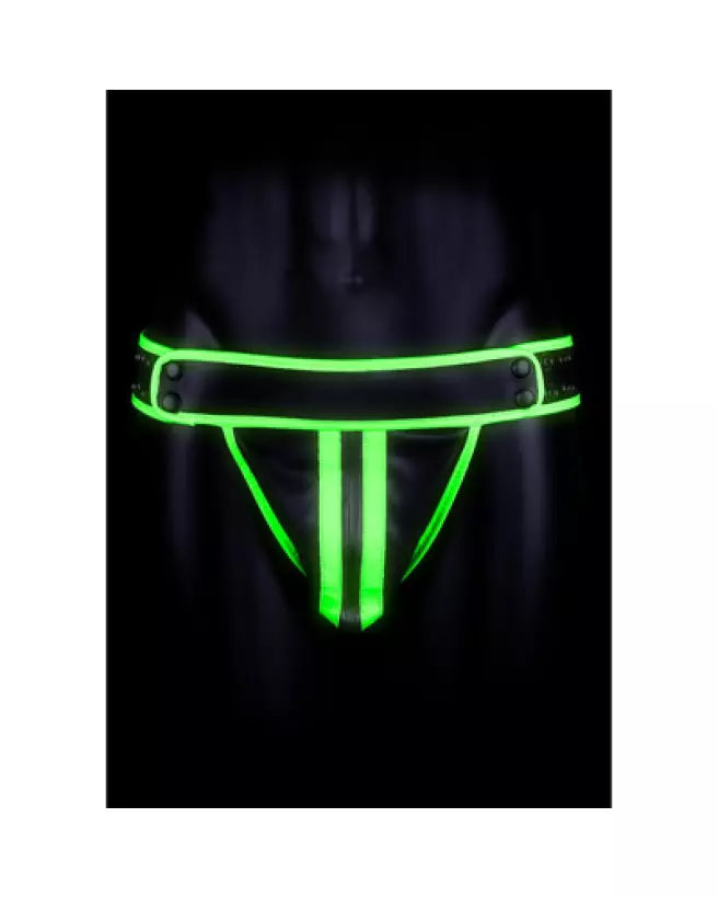 Jockstrap rayé phosphorescent Ouch! by Shots taille L/XL-1