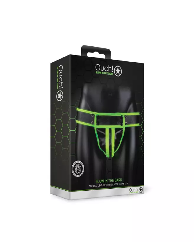 Striped Jockstrap Glow in the Dark S/M par Ouch! by Shots-2