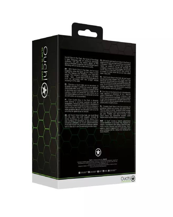 Striped Jockstrap Glow in the Dark S/M par Ouch! by Shots-3