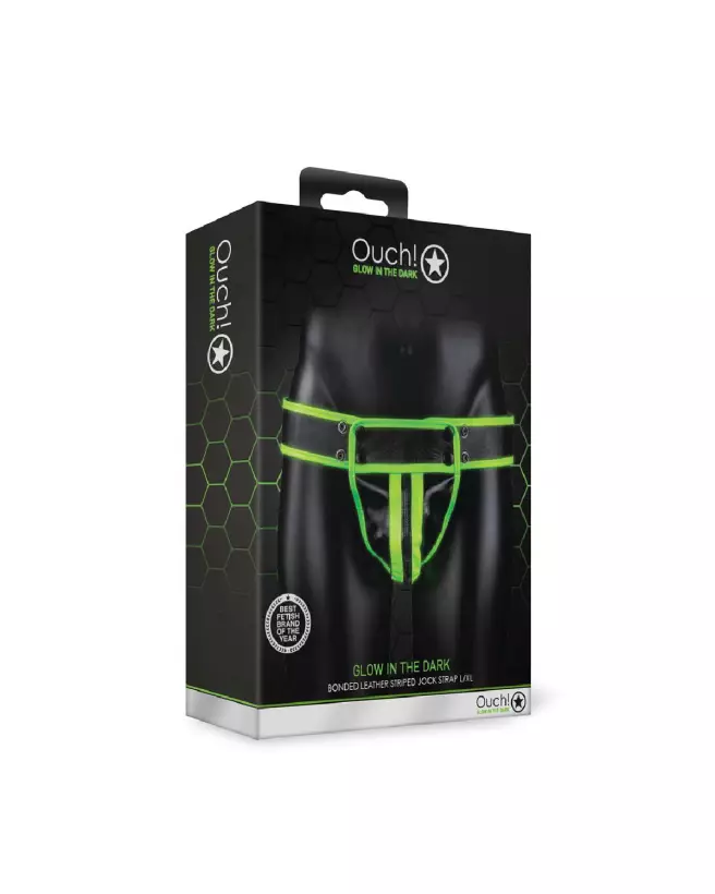 Jockstrap à rayures lumineux Ouch! by Shots en taille L/XL-2