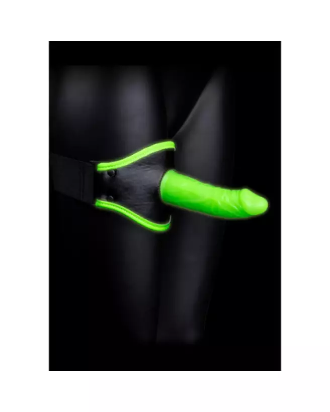 Thigh Strap-On lumineux Ouch! by Shots, gode ceinture phosphorescent-1