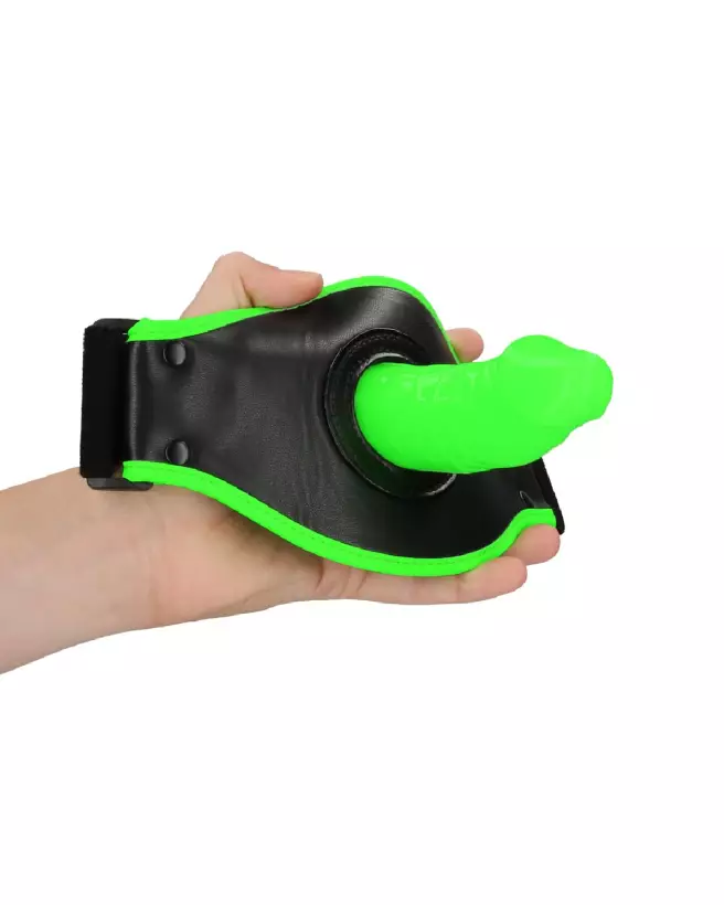 Thigh Strap-On lumineux Ouch! by Shots, gode ceinture phosphorescent-6