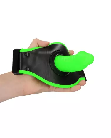Thigh Strap-On lumineux Ouch! by Shots, gode ceinture phosphorescent-6
