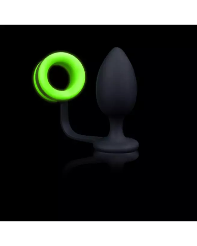 Butt Plug and Cockring Glow in the Dark de Ouch! by Shots pour jeux intimes nocturnes-1