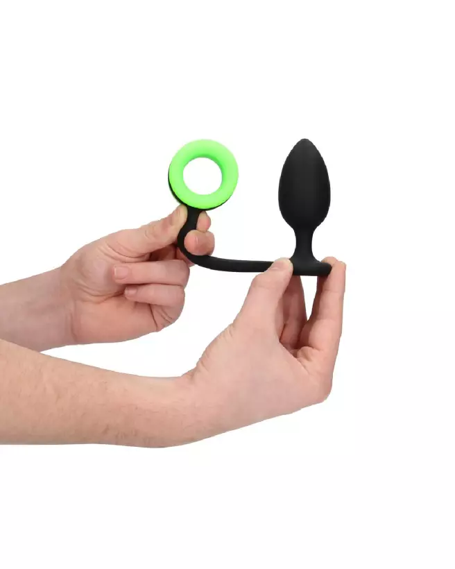 Butt Plug and Cockring Glow in the Dark de Ouch! by Shots pour jeux intimes nocturnes-7