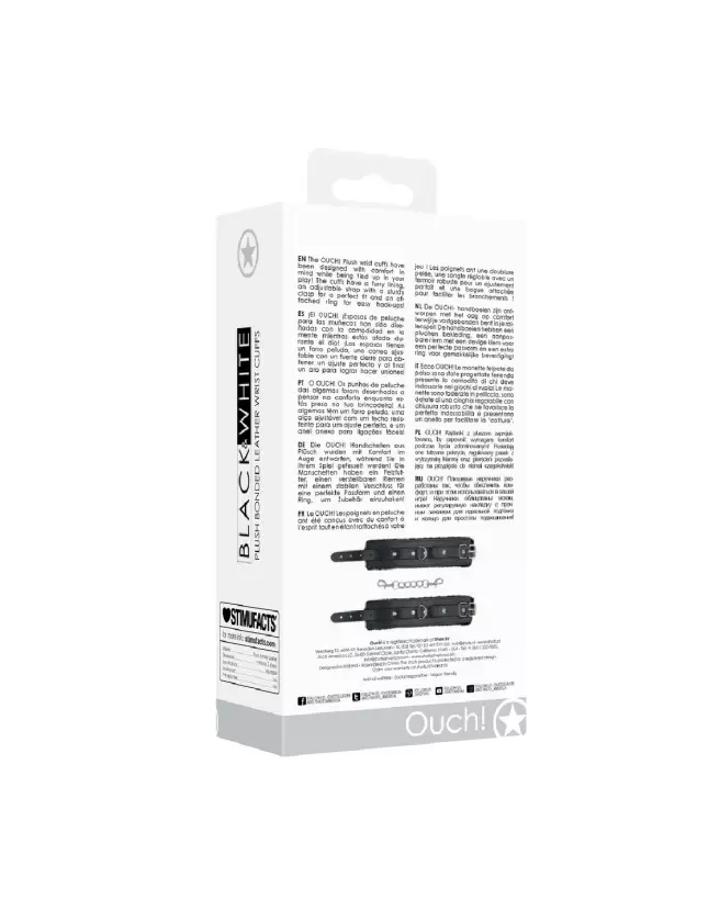 Menottes en cuir Plush Bonded de Ouch! by Shots pour BDSM-3