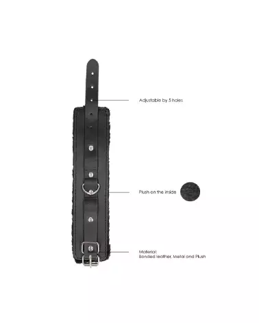 Menottes en cuir Plush Bonded de Ouch! by Shots pour BDSM-6