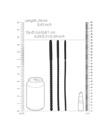 Set de Dilatateurs en Silicone Ouch! by Shots pour Hygiène et Confort Urétral-3