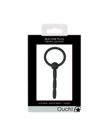 Image Plug Pénien Silicone avec Anneau Ouch! by Shots pour stimulation urétrale-2