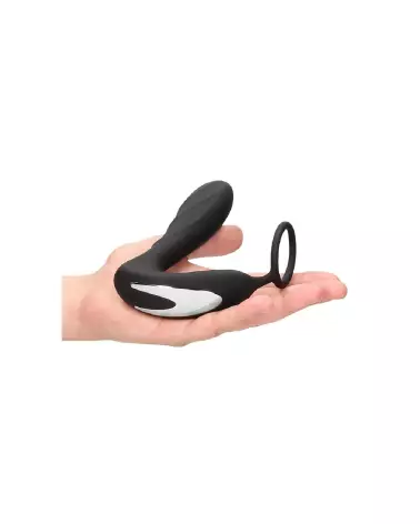 Image du E-stim Vibrating Butt Plug & Cockring de Ouch! by Shots en action, matériel de haute qualité pour electro-stimu-7