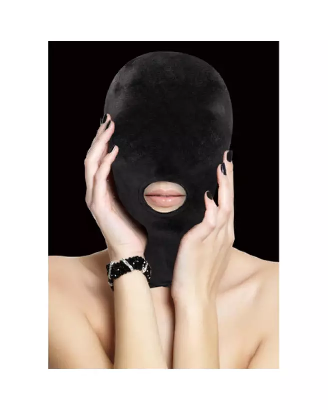 Masque BDSM avec ouverture pour la bouche Ouch! by Shots pour jeux de soumission-1
