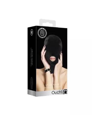 Masque BDSM avec ouverture pour la bouche Ouch! by Shots pour jeux de soumission-2