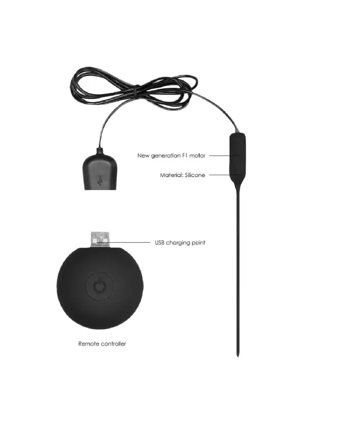 Plug vibrant silicone rechargeable avec télécommande Ouch! by Shots-6
