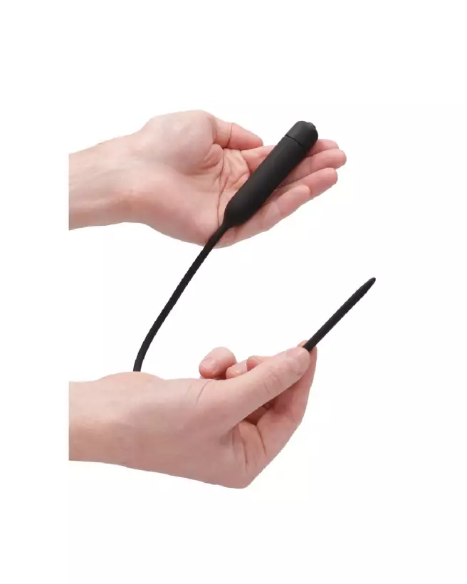 Silicone Vibrating Bullet Plug Extra Long Ouch! by Shots pour stimulation urétrale avancée-5
