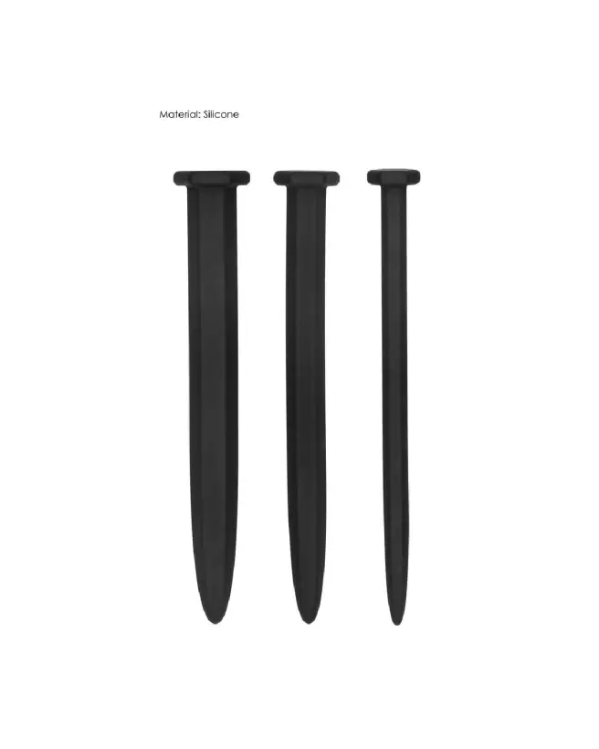 Image du Silicone Rugged Nail Plug Set d'Ouch! by Shots pour stimulation urétrale-6