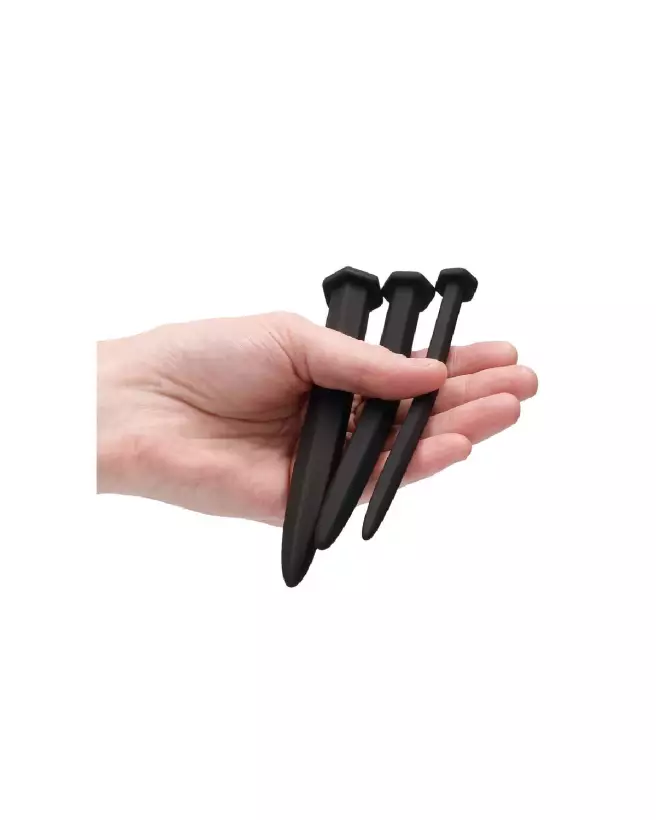 Image du Silicone Rugged Nail Plug Set d'Ouch! by Shots pour stimulation urétrale-7