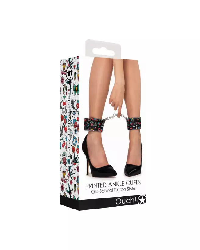 Menottes chevilles imprimées Ouch! by Shots, style unique et sécurisé-2