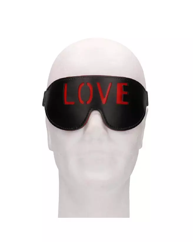 Masque Blindfold LOVE de Ouch! by Shots pour jeux de couple-3