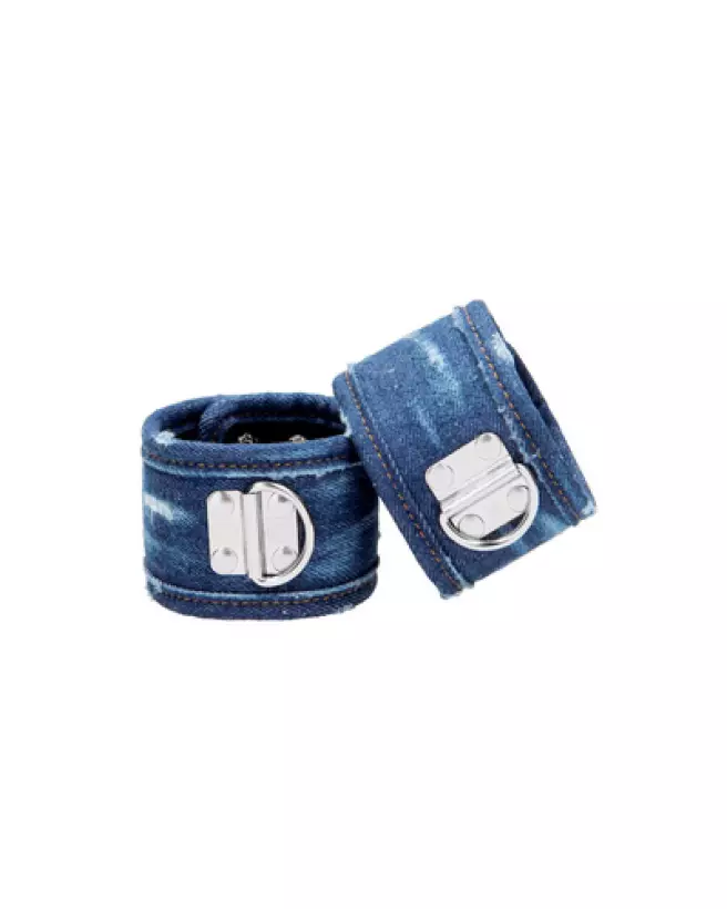 Menottes en denim chevilles Ouch! by Shots pour bondage-1