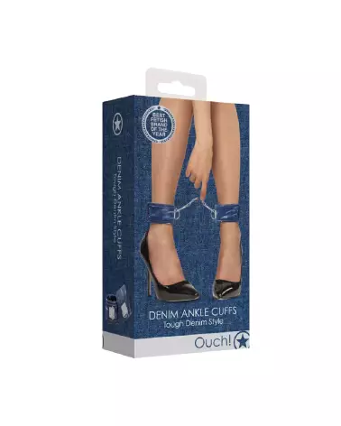Menottes en denim chevilles Ouch! by Shots pour bondage-2