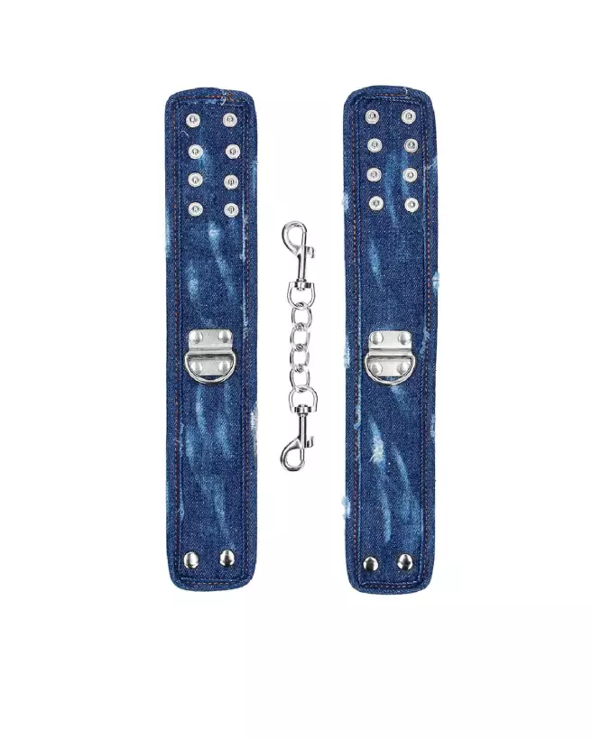 Menottes en denim chevilles Ouch! by Shots pour bondage-4