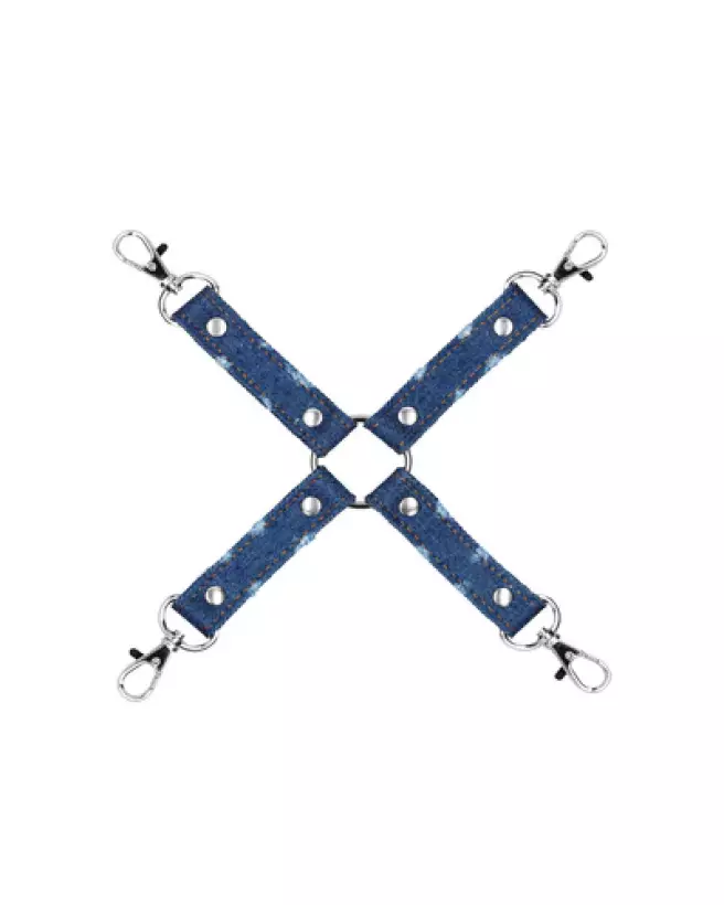 Denim Hogtie Ouch! by Shots pour jeux de contrainte en denim-1