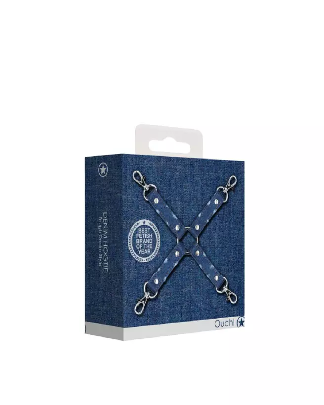 Denim Hogtie Ouch! by Shots pour jeux de contrainte en denim-2